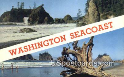 Pacific Ocean Seacoast, Washington Postcard     ;      Pacific Ocean Seacoast, WA