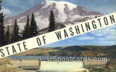 Mt Rainier, WA Postcard      ;      Mt Rainier, Washington