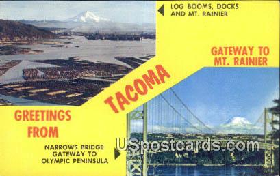 Gateway to Mt Rainier - Tacoma, Washington WA Postcard