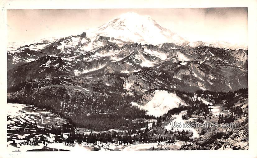 Mountain from National Peak - Rainier National Park, Washington WA Postcard