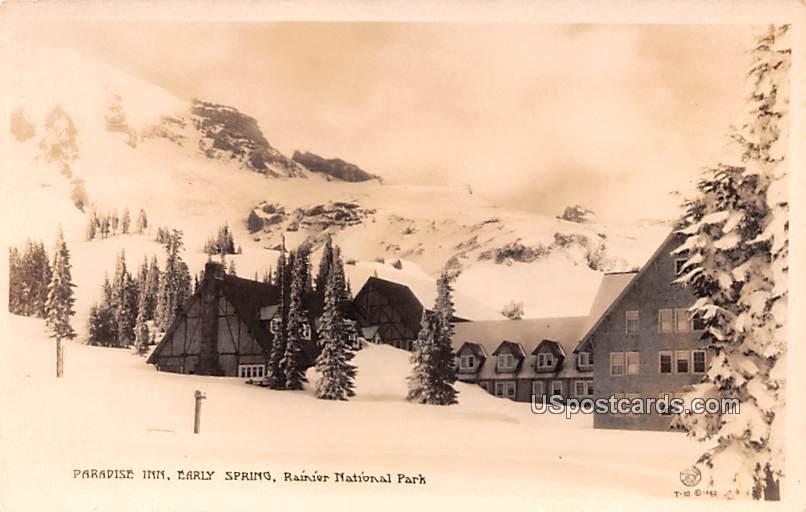 Paradise Inn - Rainier National Park, Washington WA Postcard