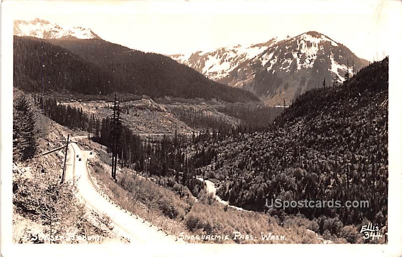 Sunset Highway - Snoqualmie Pass, Washington WA Postcard