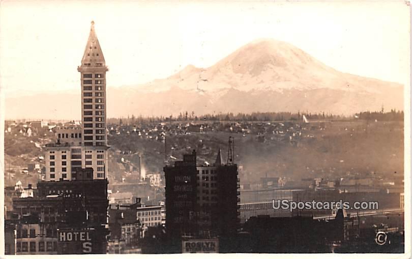 Birds Eye View - Seattle, Washington WA Postcard