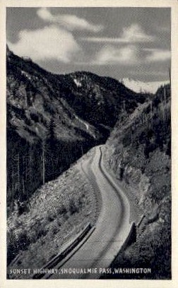 Sunset Highway - Misc, Washington WA Postcard