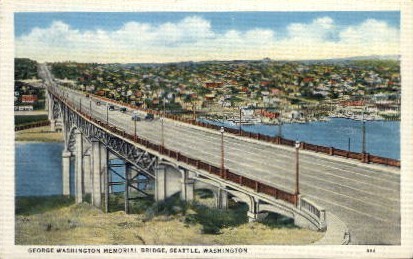 George Washington Memorial Bridge - Seattle Postcard