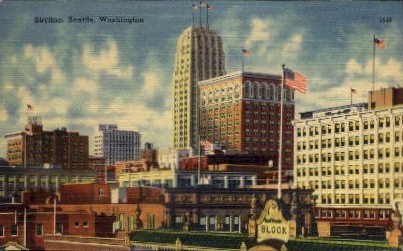 Skyline - Seattle, Washington WA Postcard