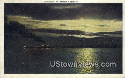Seattle Harbor, Wash,     ;     Seattle Harbor, WA - Washington WA Postcard