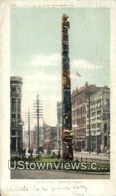 Totem Pole - Seattle, Washington WA Postcard