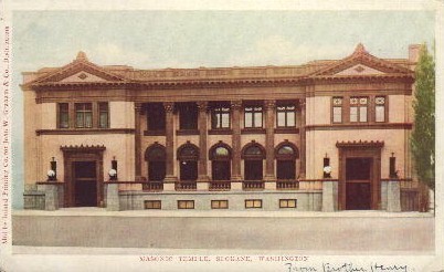 Masonic Temple - Spokane, Washington WA Postcard
