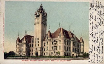 Spokane County Court House - Washington WA Postcard