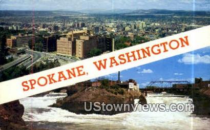 Spokane, WA,     ;     Spokane, Washington Postcard
