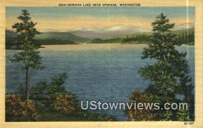 Newman Lake - Spokane, Washington WA Postcard