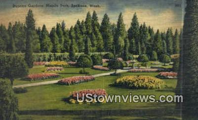 Duncan Gardens, Manito Park - Spokane, Washington WA Postcard