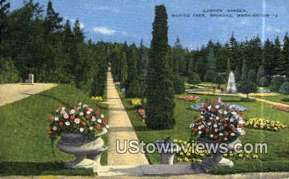 Sunken Garden, Manito Park - Spokane, Washington WA Postcard