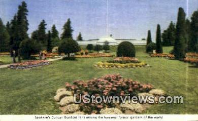 Duncan Gardens - Spokane, Washington WA Postcard