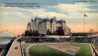 Tacoma High School & Stadium - Washington WA Postcard
