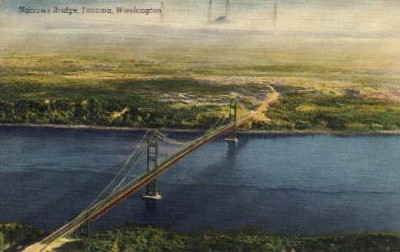 Narrows Bridge - Tacoma, Washington WA Postcard