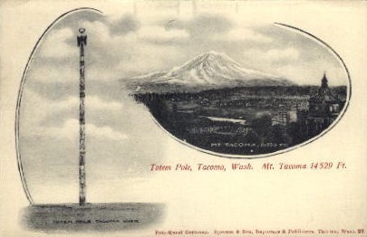Totem Pole - Tacoma, Washington WA Postcard
