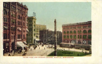 Pioneer Square - Seattle, Washington WA Postcard