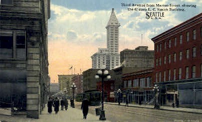 Third Avenue - Seattle, Washington WA Postcard