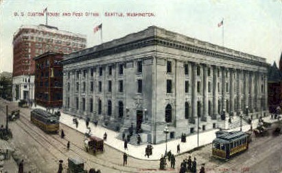 Post Office - Seattle, Washington WA Postcard
