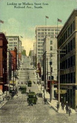 Railroad Avenue - Seattle, Washington WA Postcard