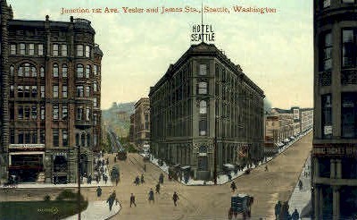 First Avenue - Seattle, Washington WA Postcard
