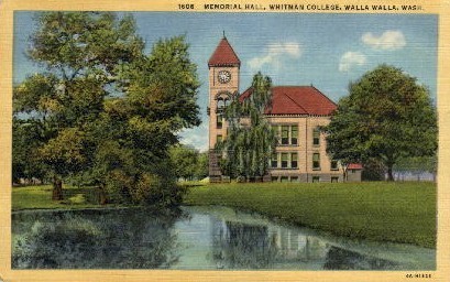 Whitman College - Walla Walla, Washington WA Postcard