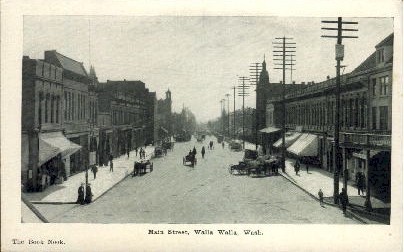 Main Street - Walla Walla, Washington WA Postcard