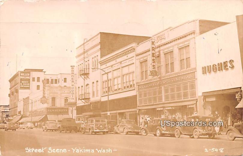 Street Scene - Yakima, Washington WA Postcard