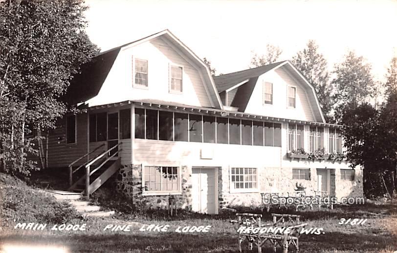 Main Lodge - Argonne, Wisconsin WI Postcard