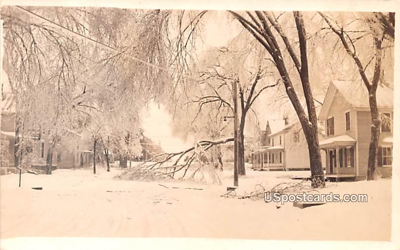 Winter Snow Scene - Baraboo, Wisconsin WI Postcard