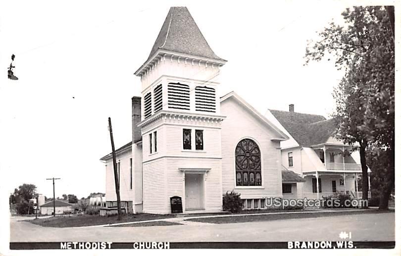 Methodist Church - Brandon, Wisconsin WI Postcard
