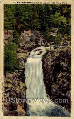 Brownstone Falls - Copper Falls State Park, Wisconsin WI Postcard
