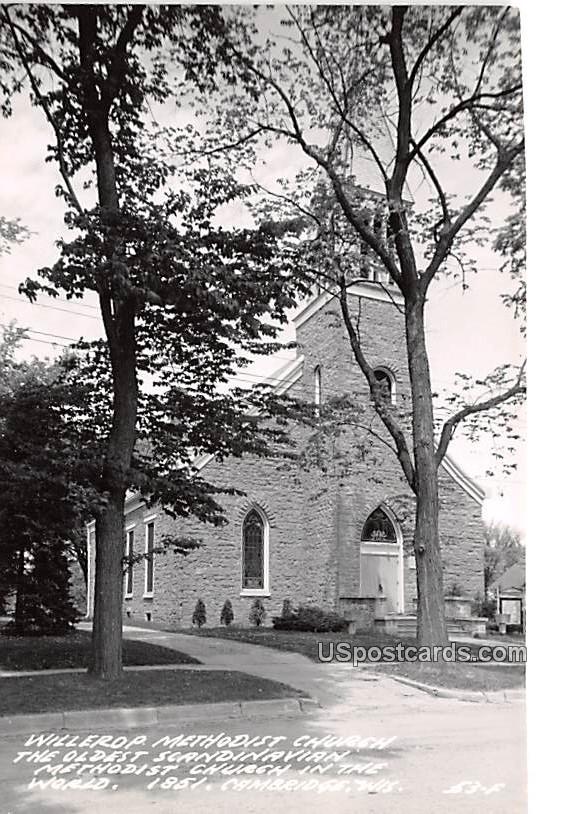 Willerop Methodist Church - Cambridge, Wisconsin WI Postcard