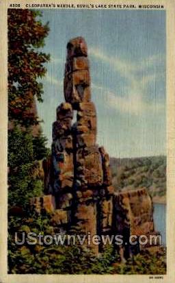 Cleopatra's Needle - Devil's Lake, Wisconsin WI Postcard