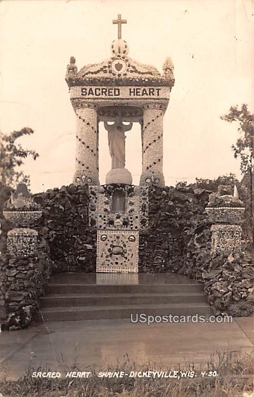 Sacred Heart Shrine - Dickeyville, Wisconsin WI Postcard