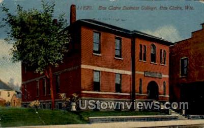 Business College - Eau Claire, Wisconsin WI Postcard