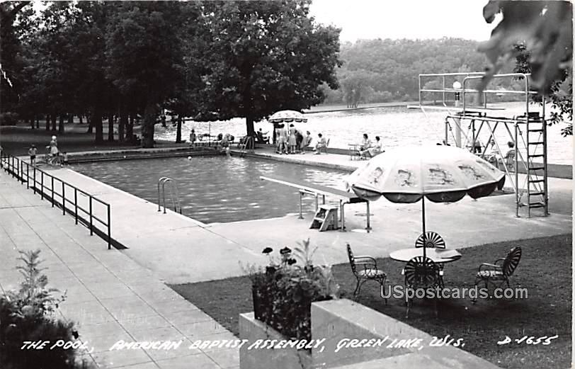 The Pool - Green Lake, Wisconsin WI Postcard