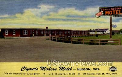 Clymer's Modern Motel - Hudson, Wisconsin WI Postcard