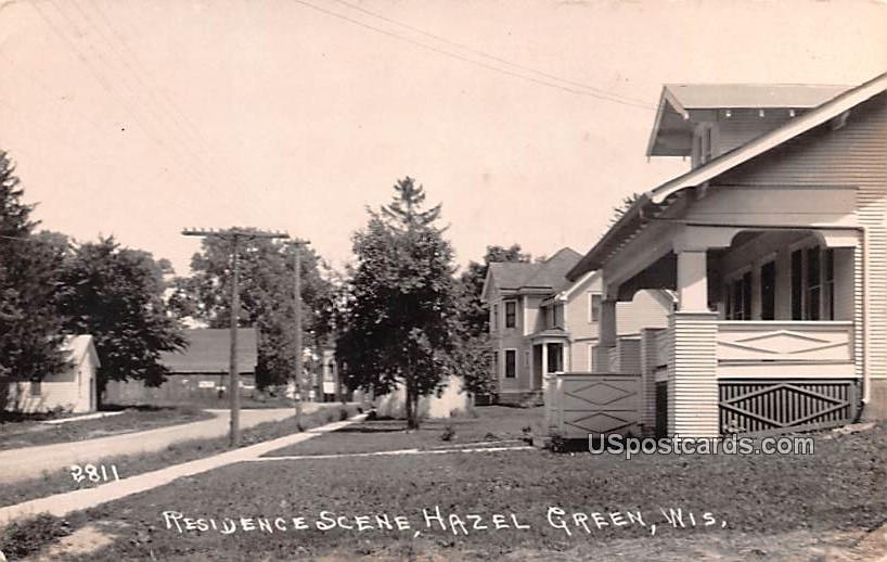 Residence Scene - Hazel Green, Wisconsin WI Postcard