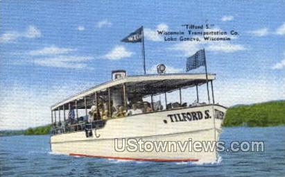 Wisconsin Transportation Co. - Lake Geneva Postcard