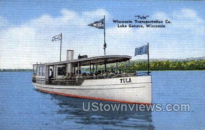 Wisconsin Transportation Co. - Lake Geneva Postcard