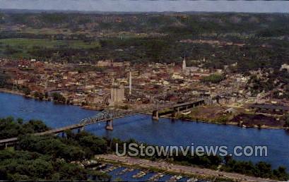 Mississippi River - La Crosse, Wisconsin WI Postcard