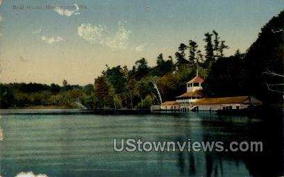 Boat House - Menomonie, Wisconsin WI Postcard