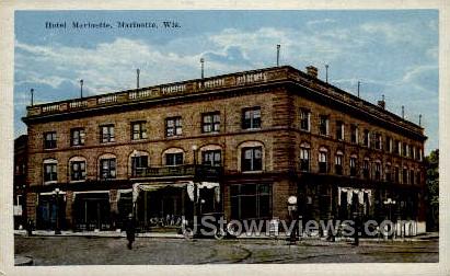 Hotel Marinette - Wisconsin WI Postcard
