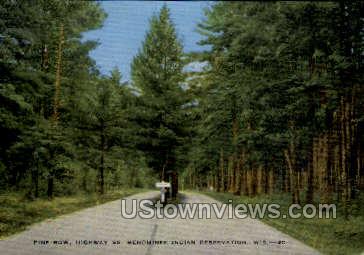 Pine Row - Menomonie, Wisconsin WI Postcard