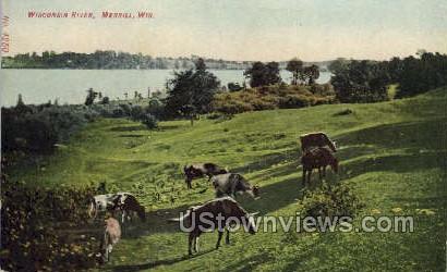 Wisconsin River - Merrill Postcard