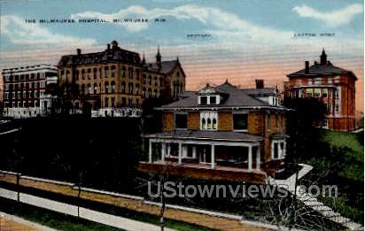 The Milwaukee Hospital - Wisconsin WI Postcard