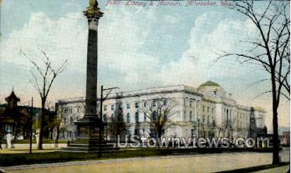 Public Library And Museum - MIlwaukee, Wisconsin WI Postcard
